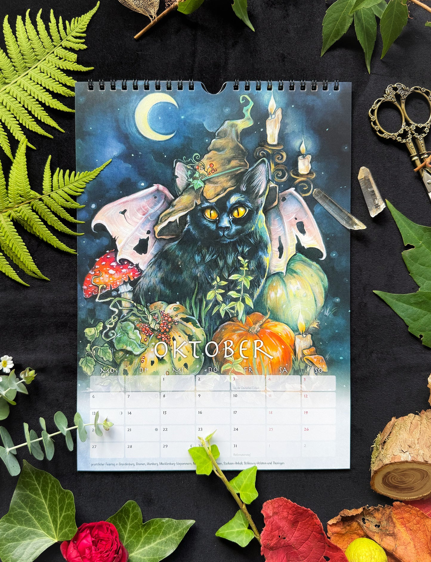 Mystischer Jahreskalender 2025, Kunstkalender Din A4