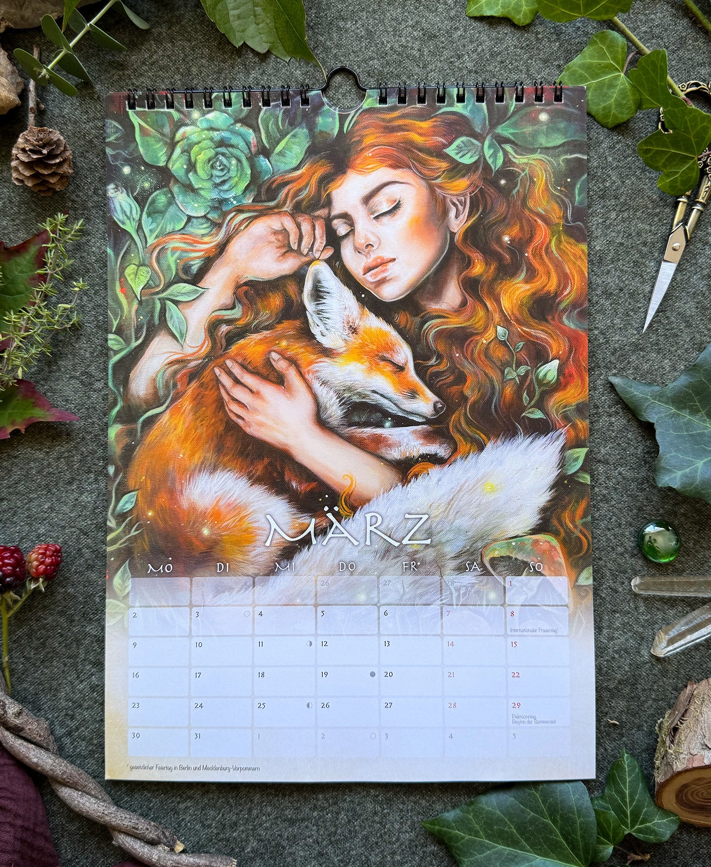 Mystischer Jahreskalender 2026 – Fantasy Wandkalender, Hexen Kalender, Keltischer Kalender, Pagan Geschenk, Märchenhafter Kunstkalender