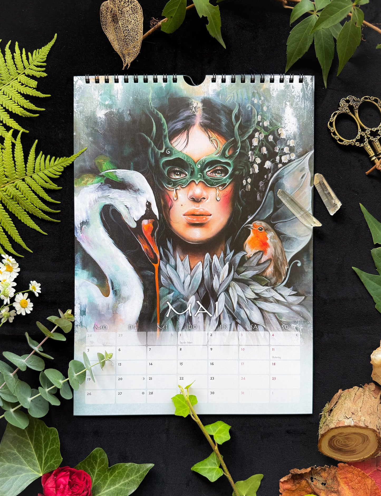 Mystischer Jahreskalender 2025, Kunstkalender Din A4