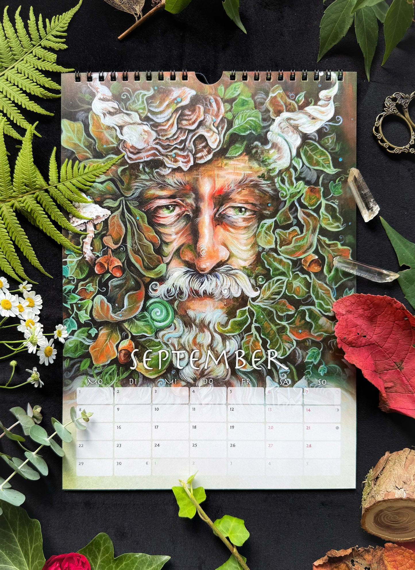 Mystischer Jahreskalender 2025, Kunstkalender Din A4