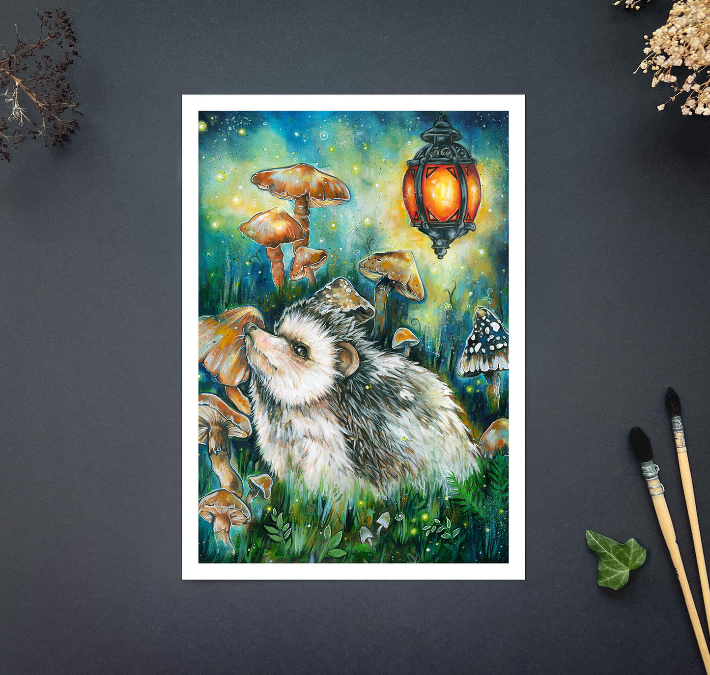 Fine Art Print Waldzauber mit Igel