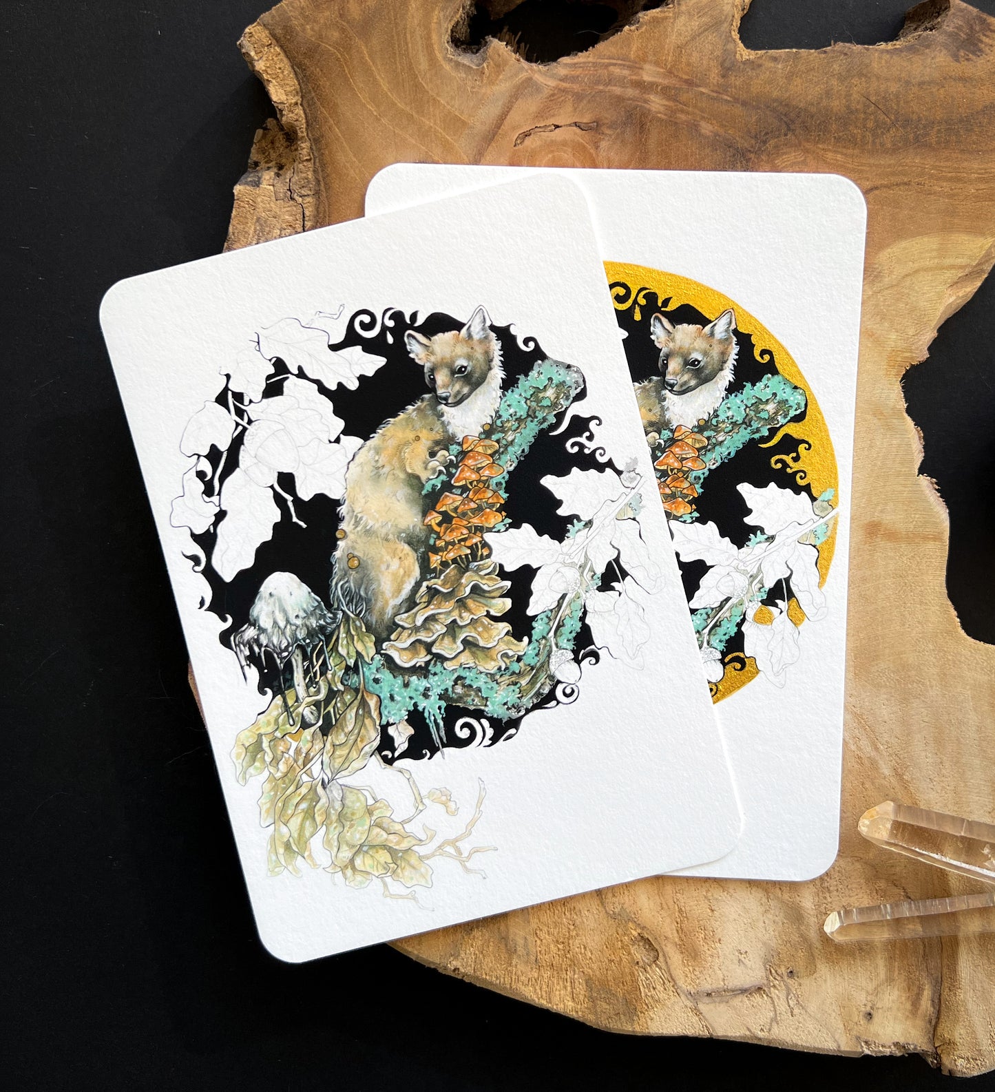 Kunstkarte Wiesel, Marder, Fantasywesen