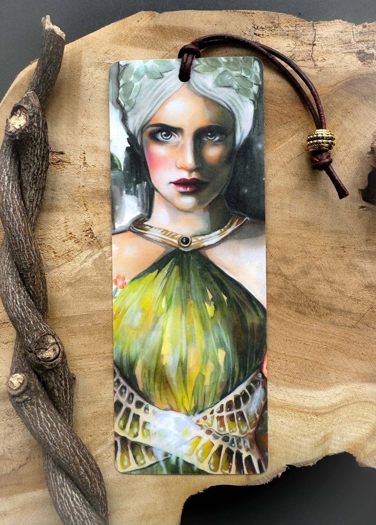 Fantasy Lesezeichen Göttin des Frühlings, handgefertigt