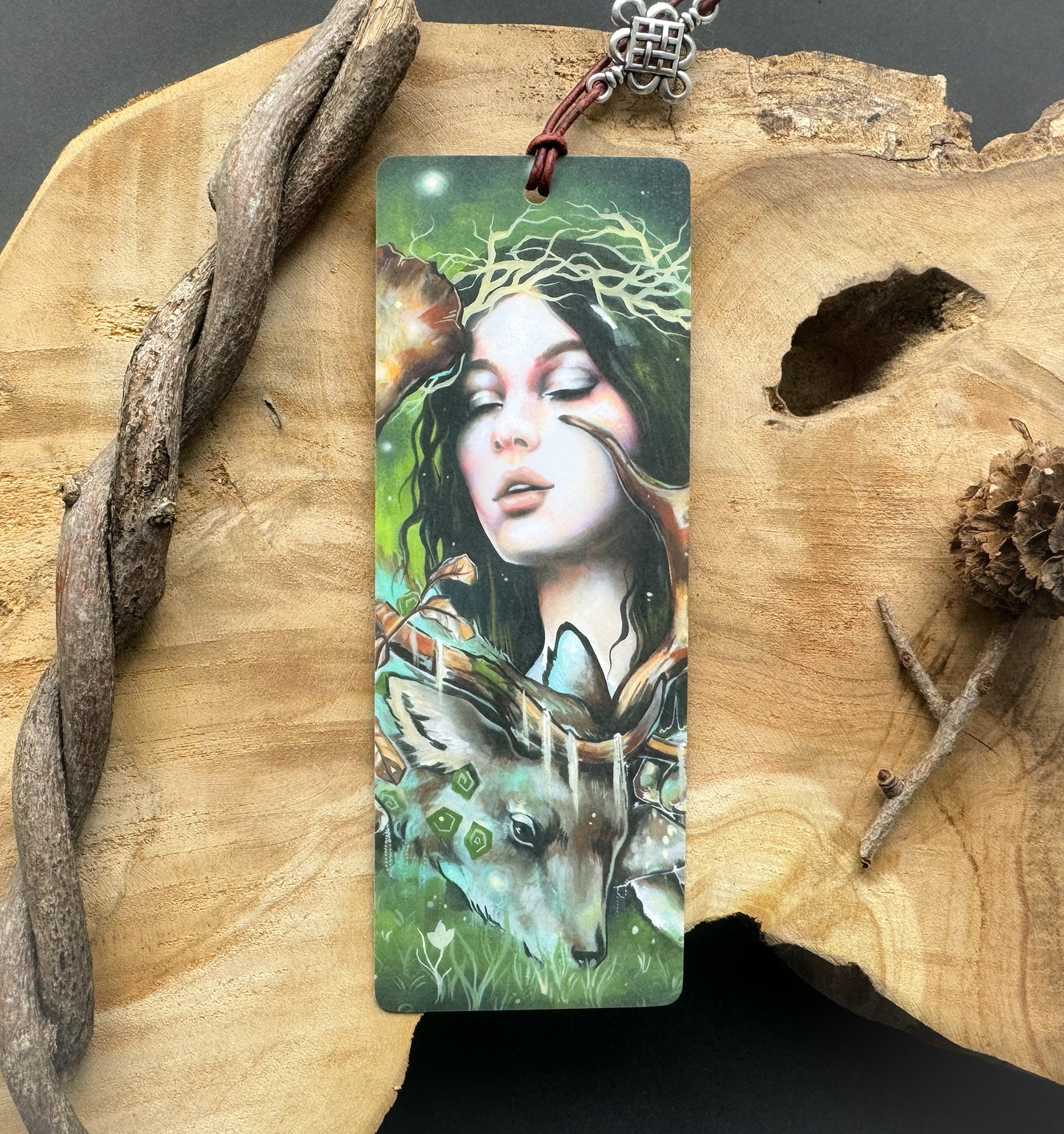Fantasy Lesezeichen Waldfee, handgefertigt
