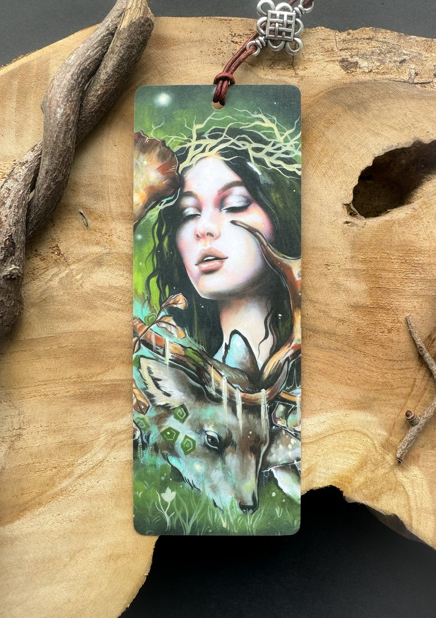 Fantasy Lesezeichen Waldfee, handgefertigt