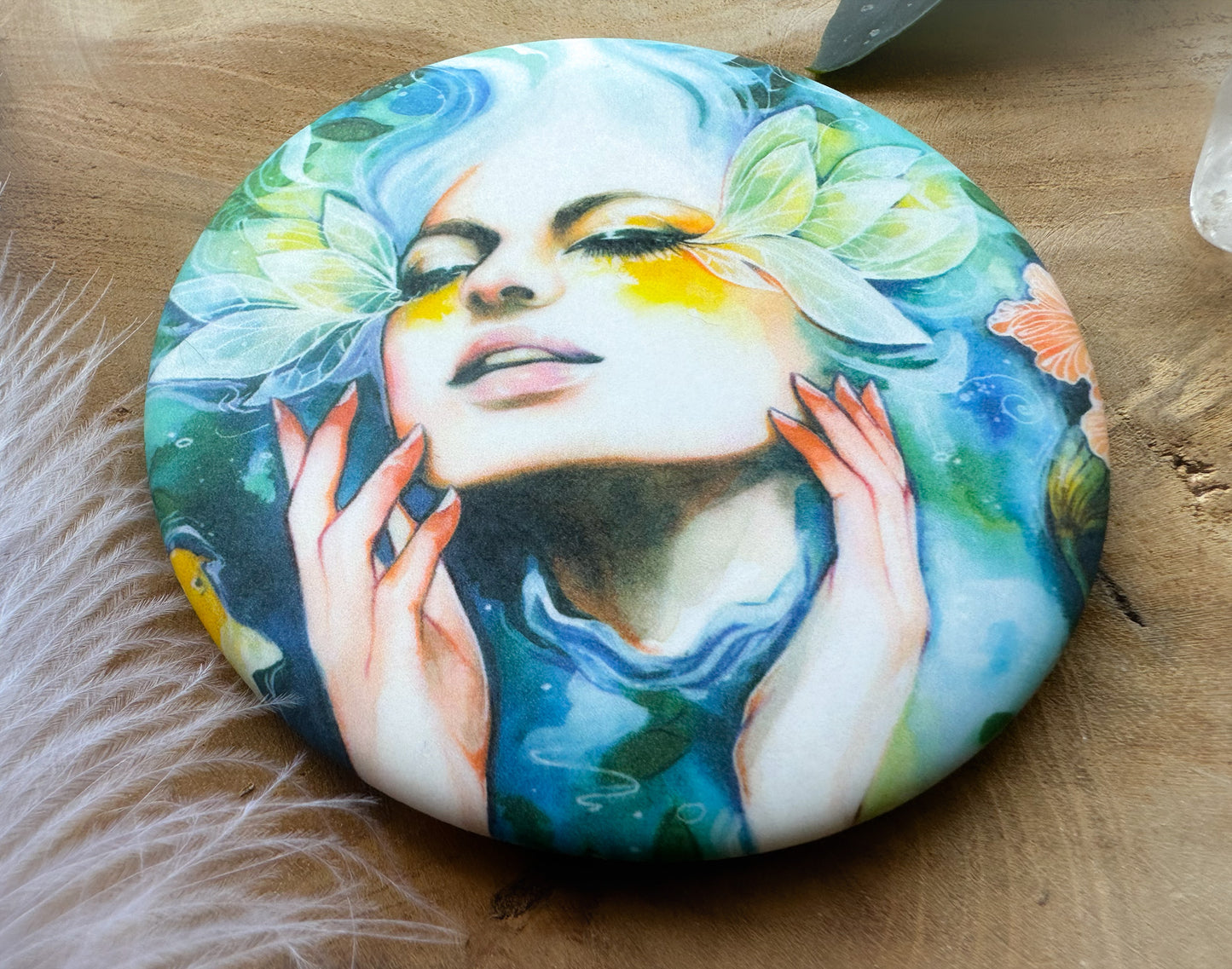 Taschenspiegel, Kosmetikspiegel handgemacht Yara