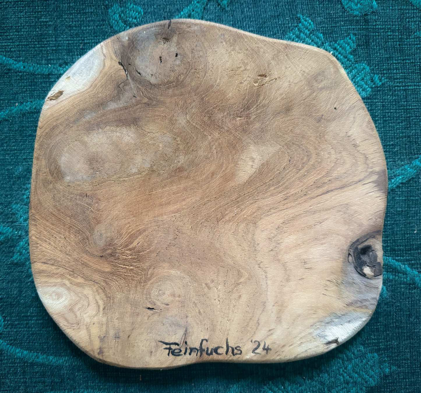 Raben, handbemalte Holzscheibe