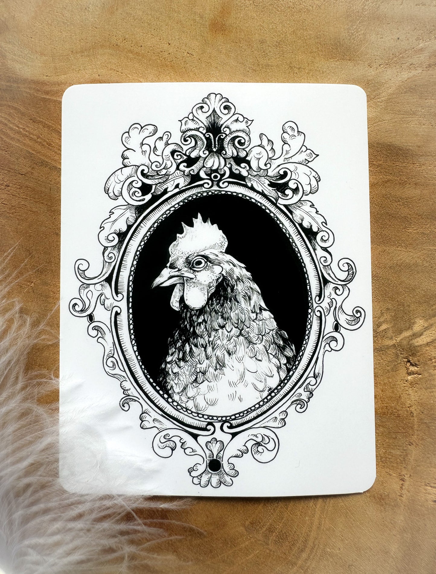 Sticker Huhn, Hühnerportrait, Hühneraufkleber