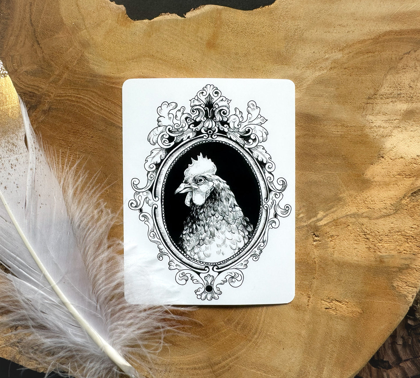 Sticker Huhn, Hühnerportrait, Hühneraufkleber
