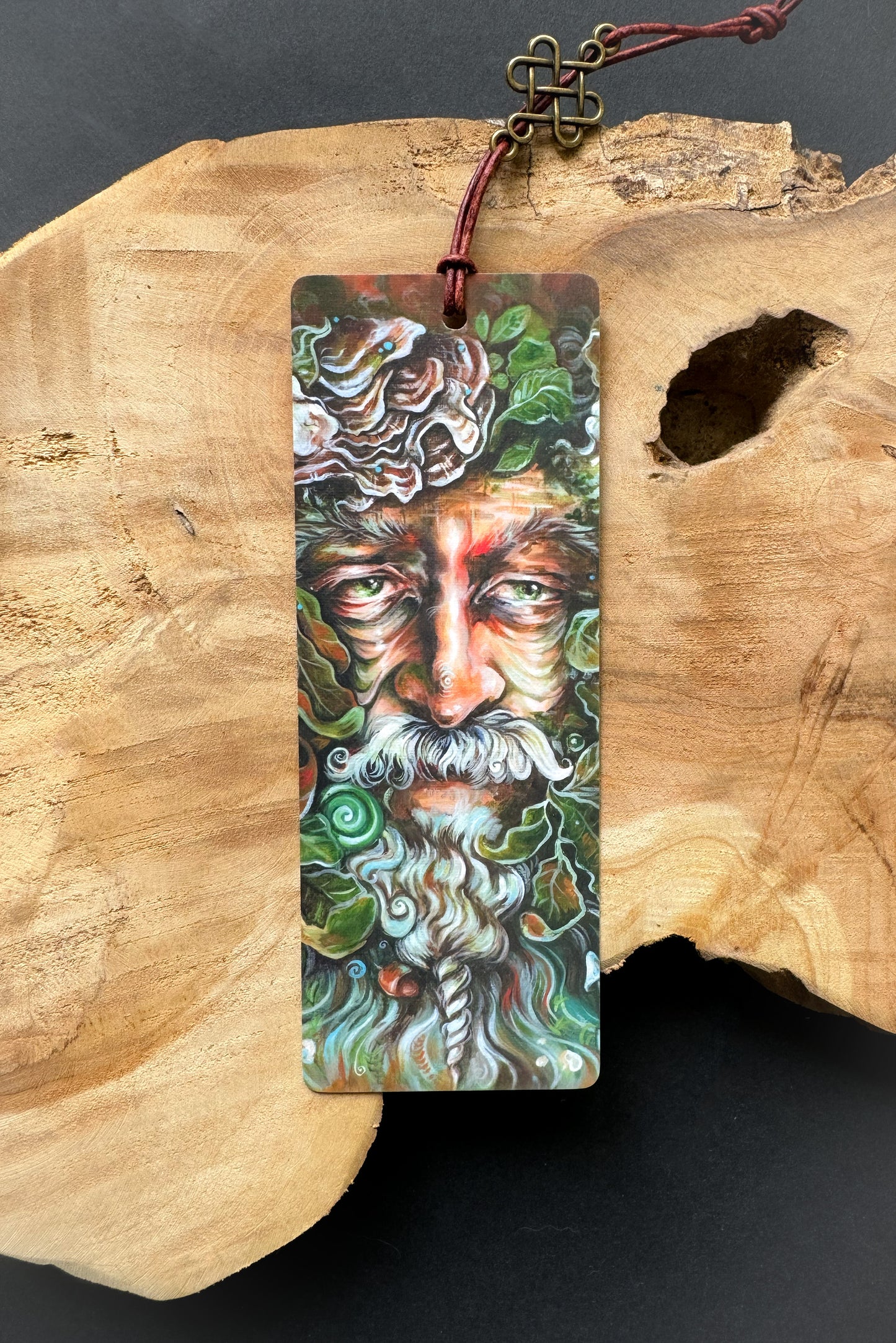 Fantasy Lesezeichen Green Man, handgefertigt