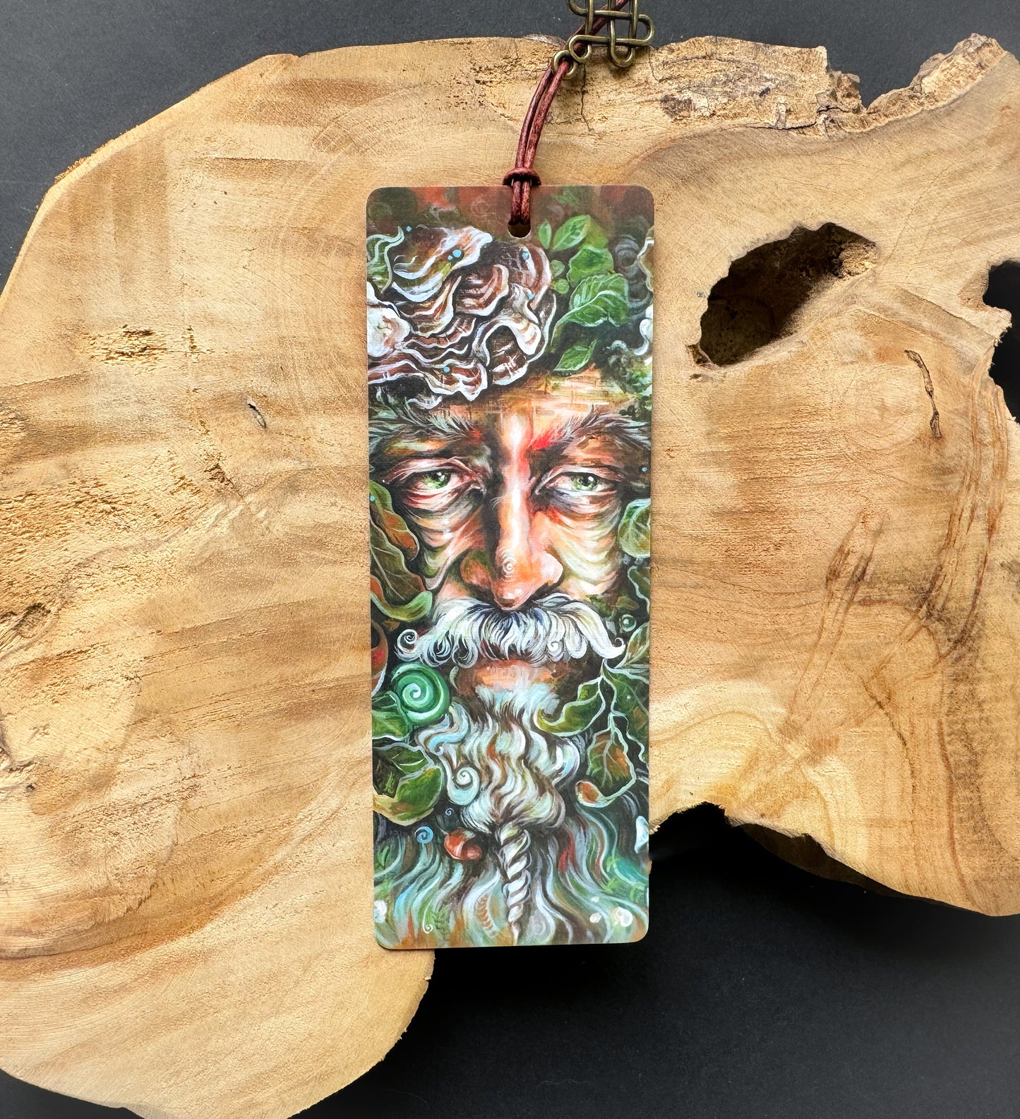 Fantasy Lesezeichen Green Man, handgefertigt
