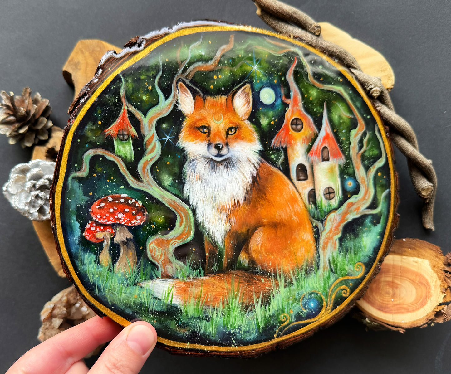 Kunstkarte Fuchs im Märchenwald
