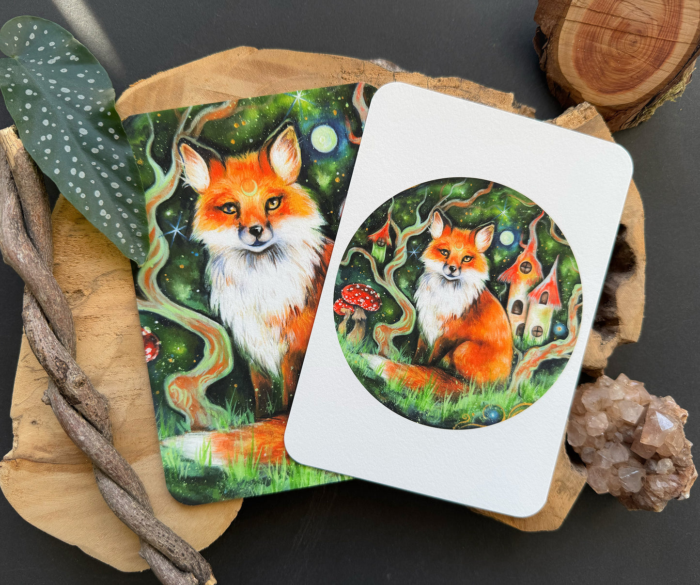 Kunstkarte Fuchs im Märchenwald