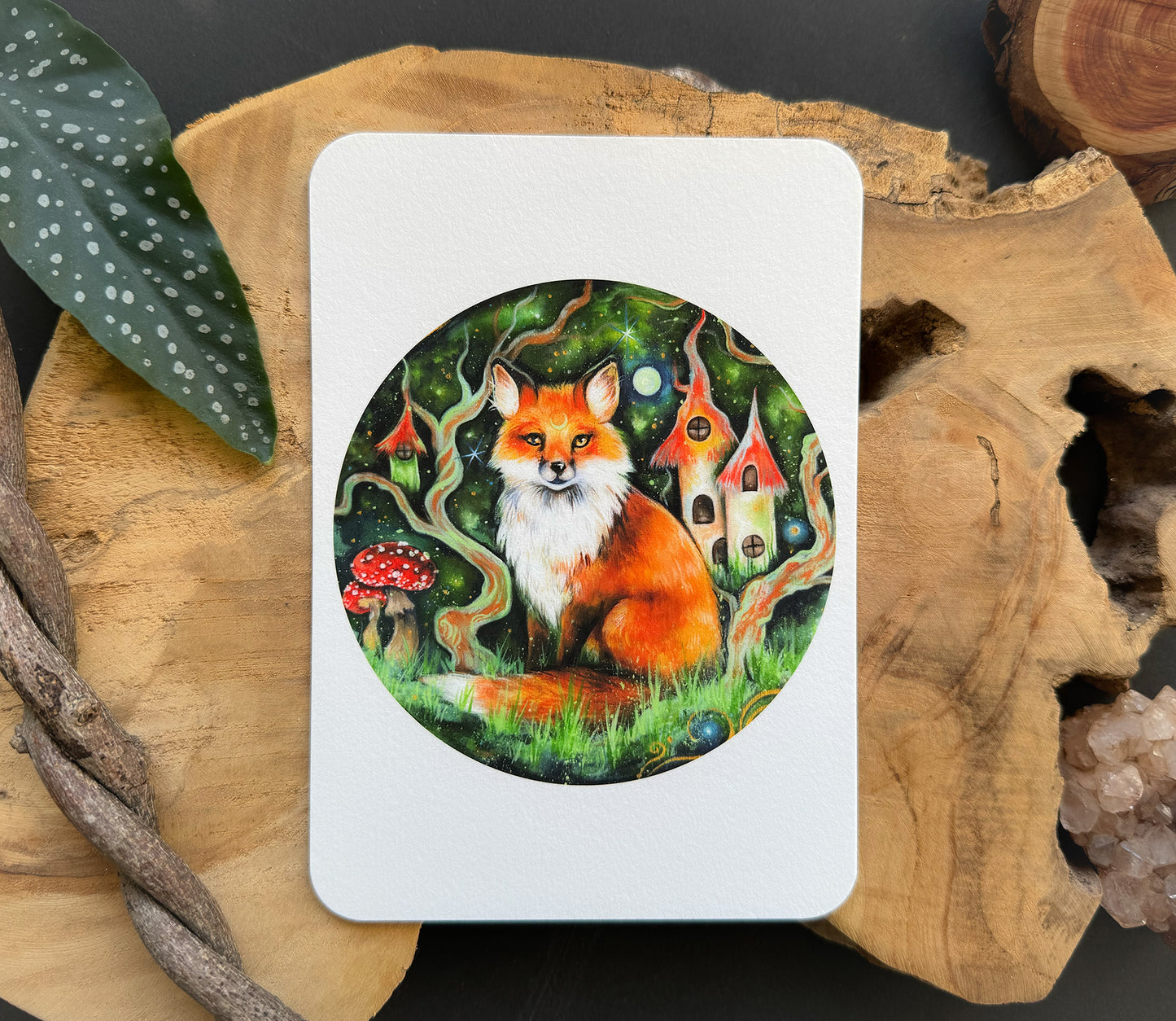 Kunstkarte Fuchs im Märchenwald