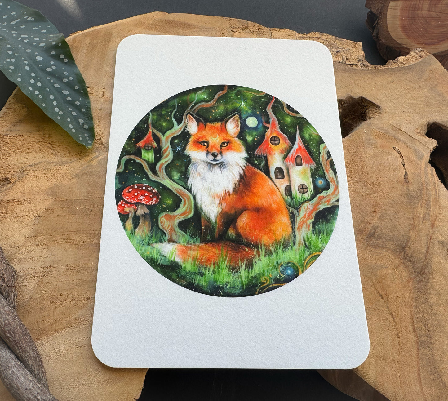 Kunstkarte Fuchs im Märchenwald
