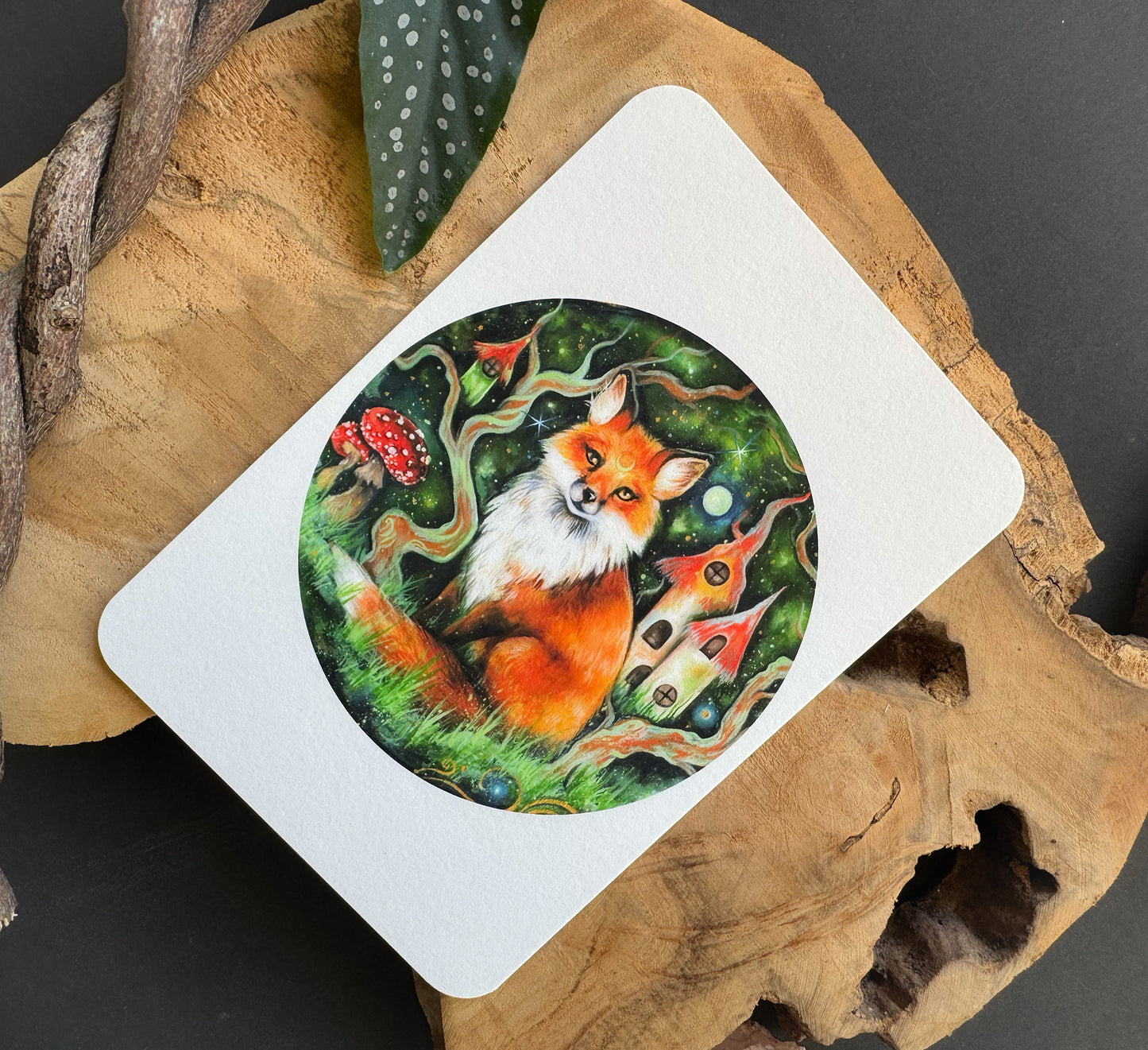 Kunstkarte Fuchs im Märchenwald