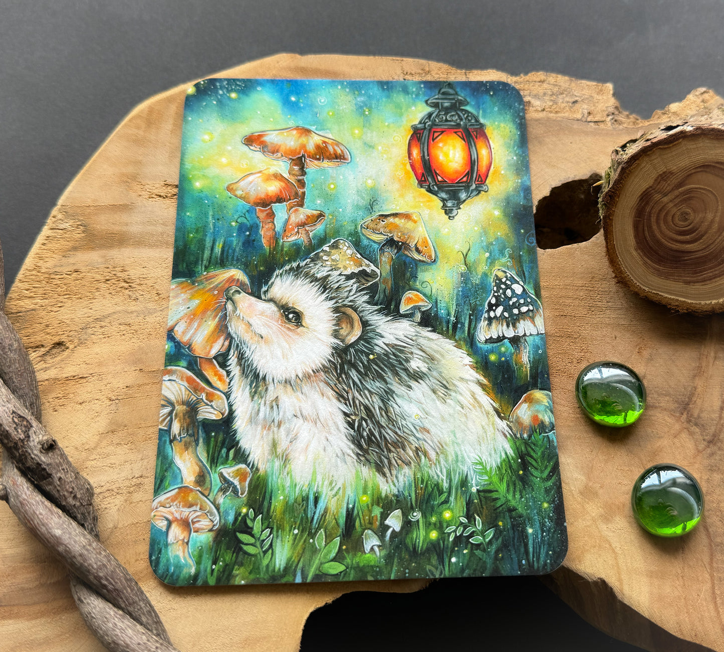 Kunstkarte Waldzauber mit Igel