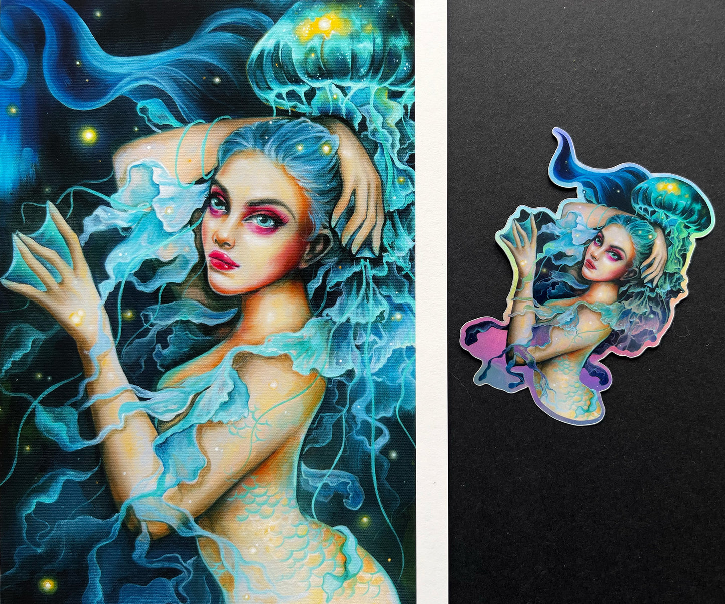 Hologramm Sticker Meerjungfrau