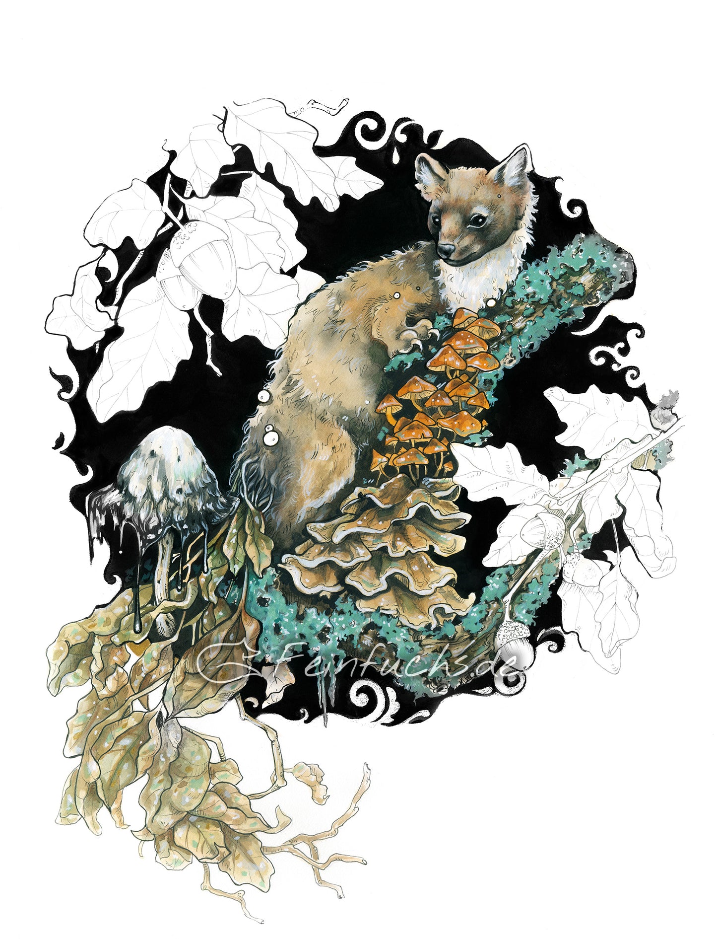 Fine Art Print Wiesel Din A5