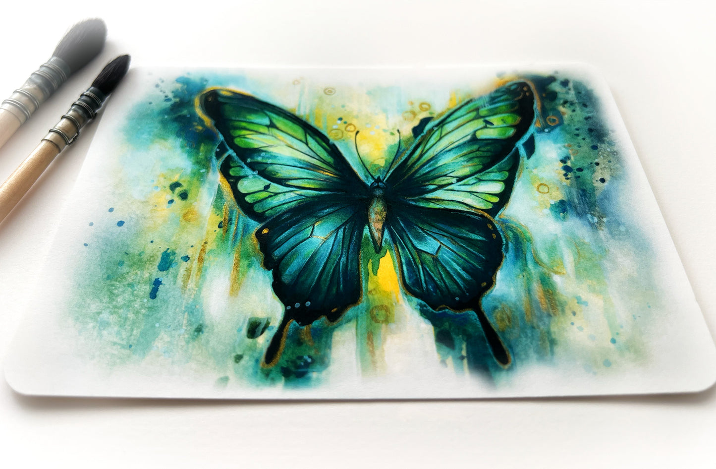 Schmetterlinge 2er Set, Kunstkarten, Grußkarten, Aquarell