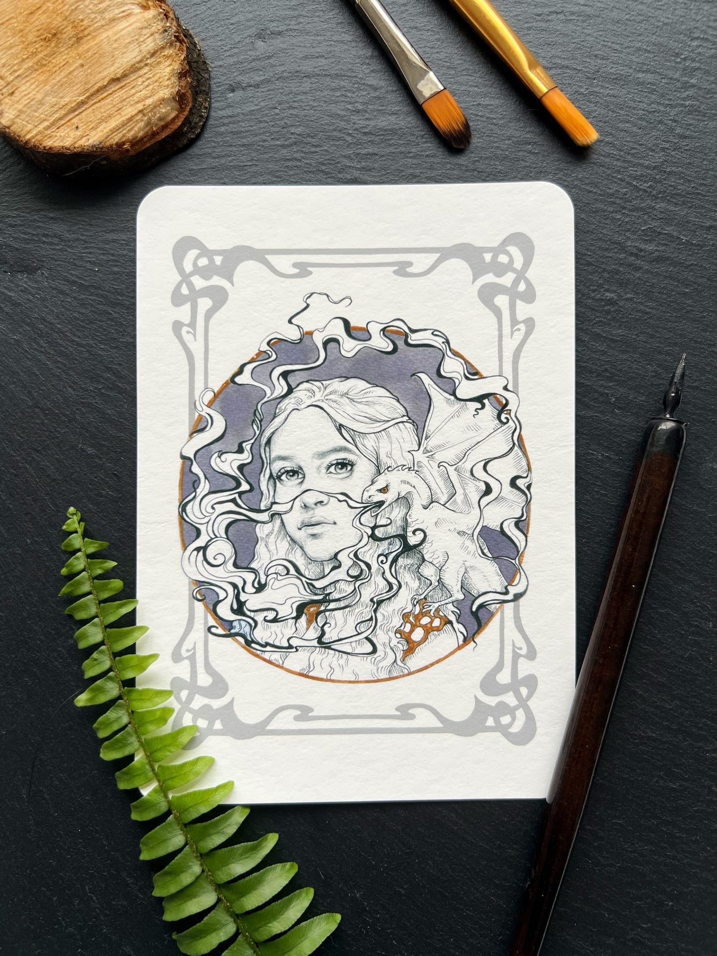 Produktfoto der Kunstkarte "Mother of Dragons"