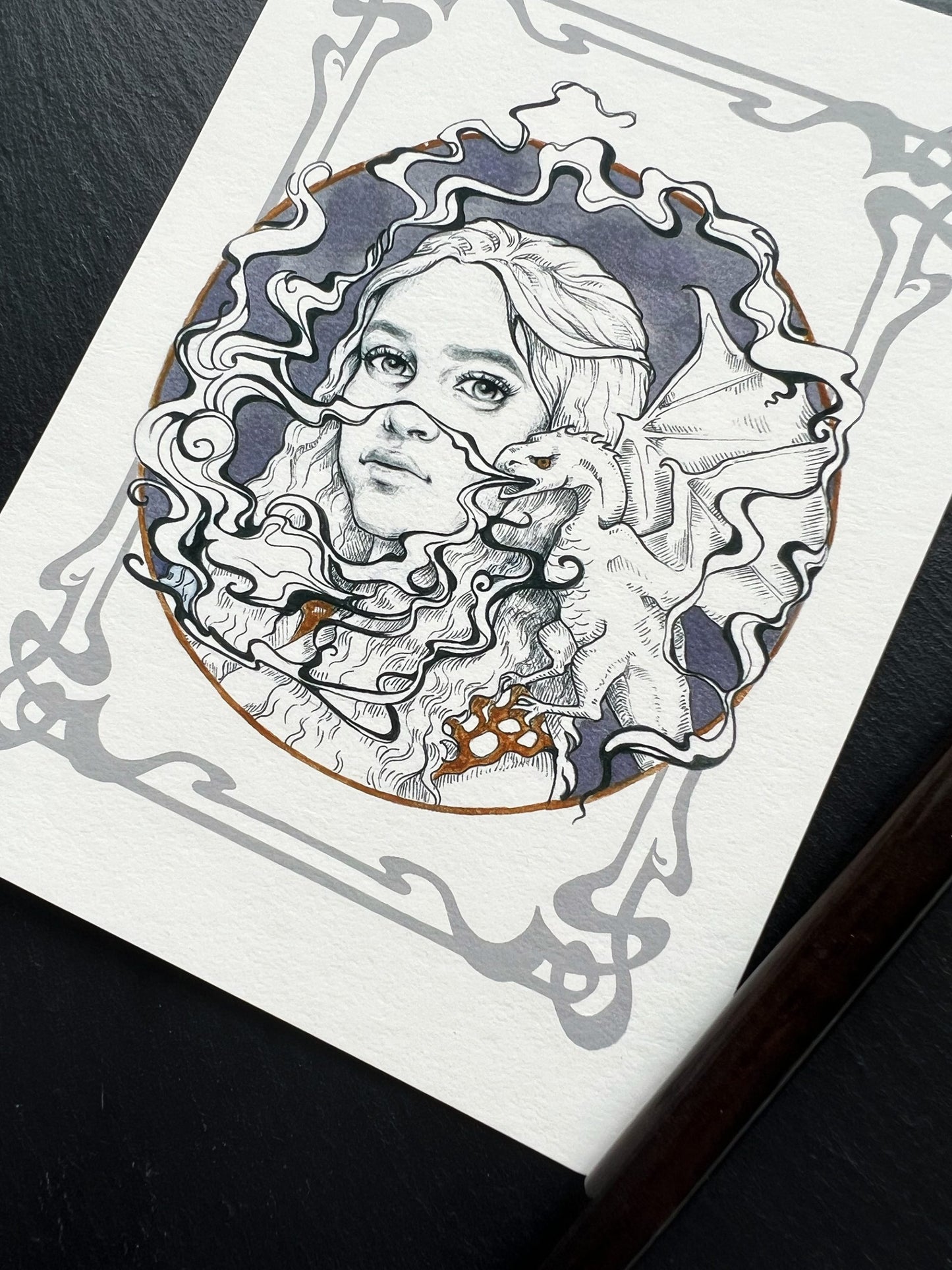 Produktfoto der Kunstkarte "Mother of Dragons"