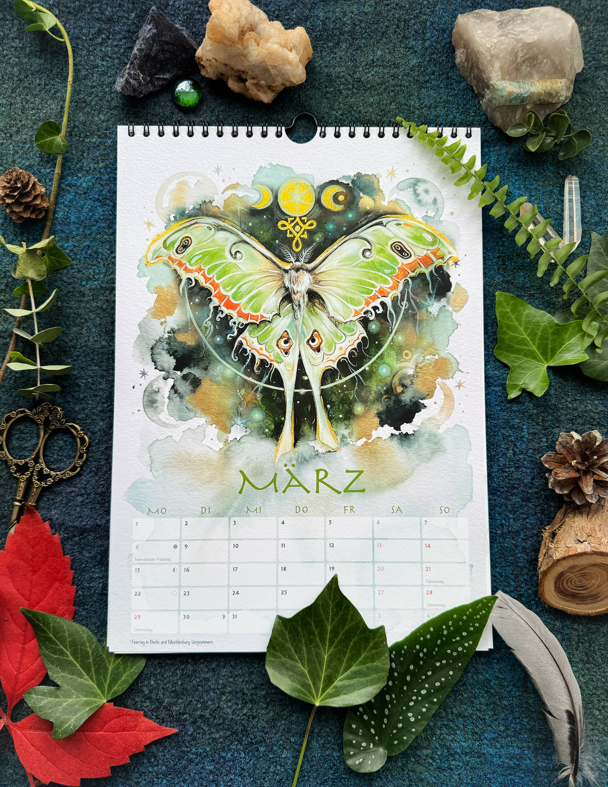 Kalender 2027 | Mystischer Jahreskalender – Fantasy Wandkalender Waldtiere | Hexen Kalender | Märchenhafter Kunstkalender DIN A4