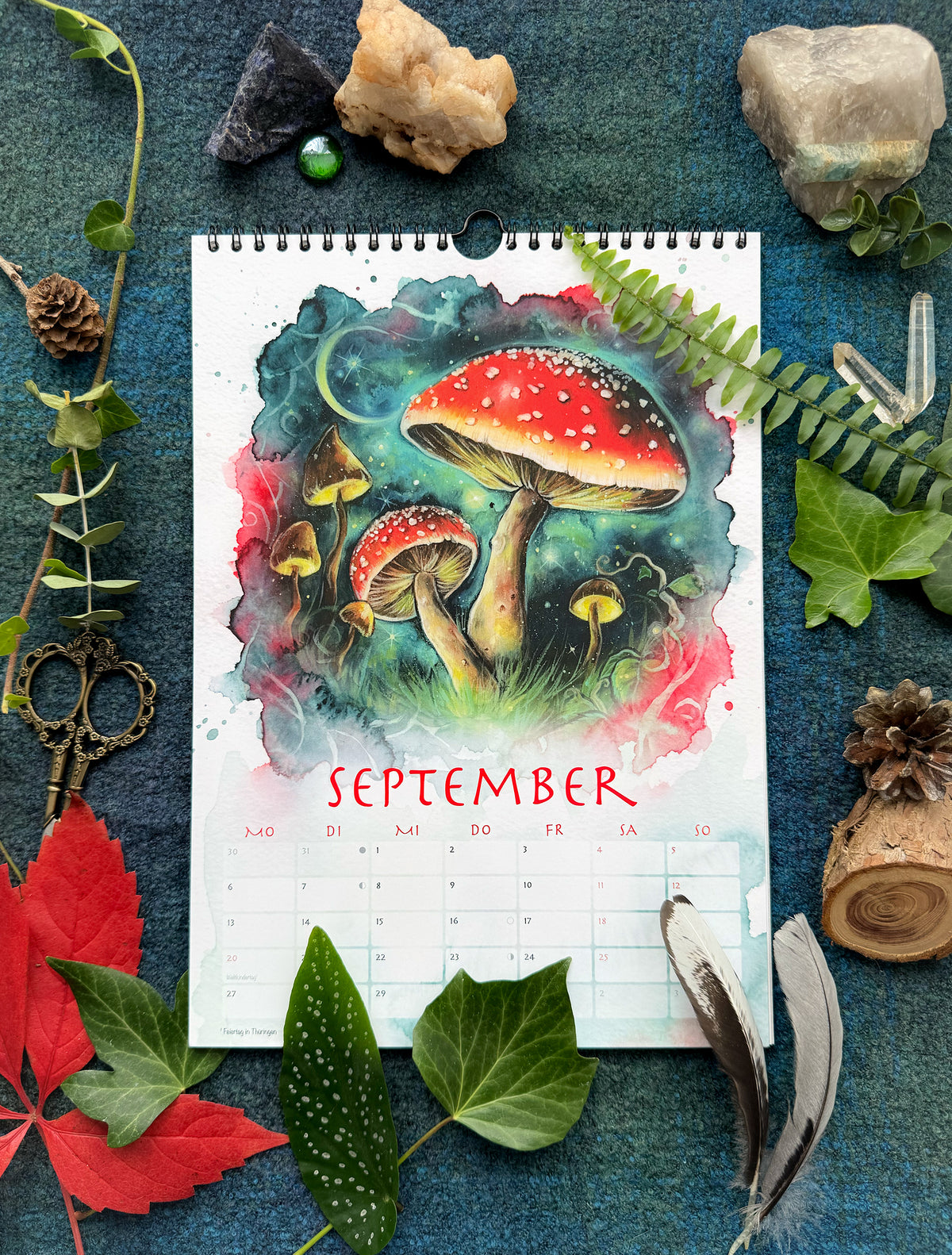 Kalender 2027 | Mystischer Jahreskalender – Fantasy Wandkalender Waldtiere | Hexen Kalender | Märchenhafter Kunstkalender DIN A4