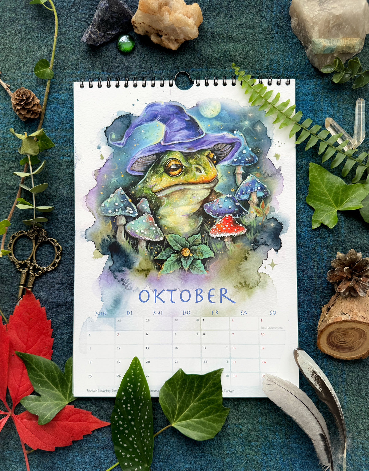 Kalender 2027 | Mystischer Jahreskalender – Fantasy Wandkalender Waldtiere | Hexen Kalender | Märchenhafter Kunstkalender DIN A4