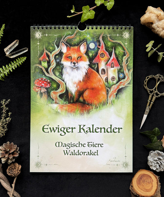 Ewiger Kalender “Magische Tiere – Waldorakel”, universeller Kalender, Geburtstagskalender